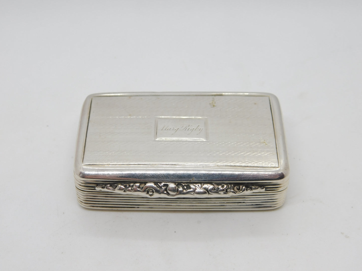 William IV Sterling Silver Snuff Box Antique 1832 Birmingham Thomas Spicer