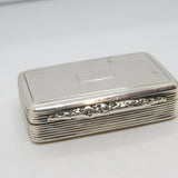 William IV Sterling Silver Snuff Box Antique 1832 Birmingham Thomas Spicer