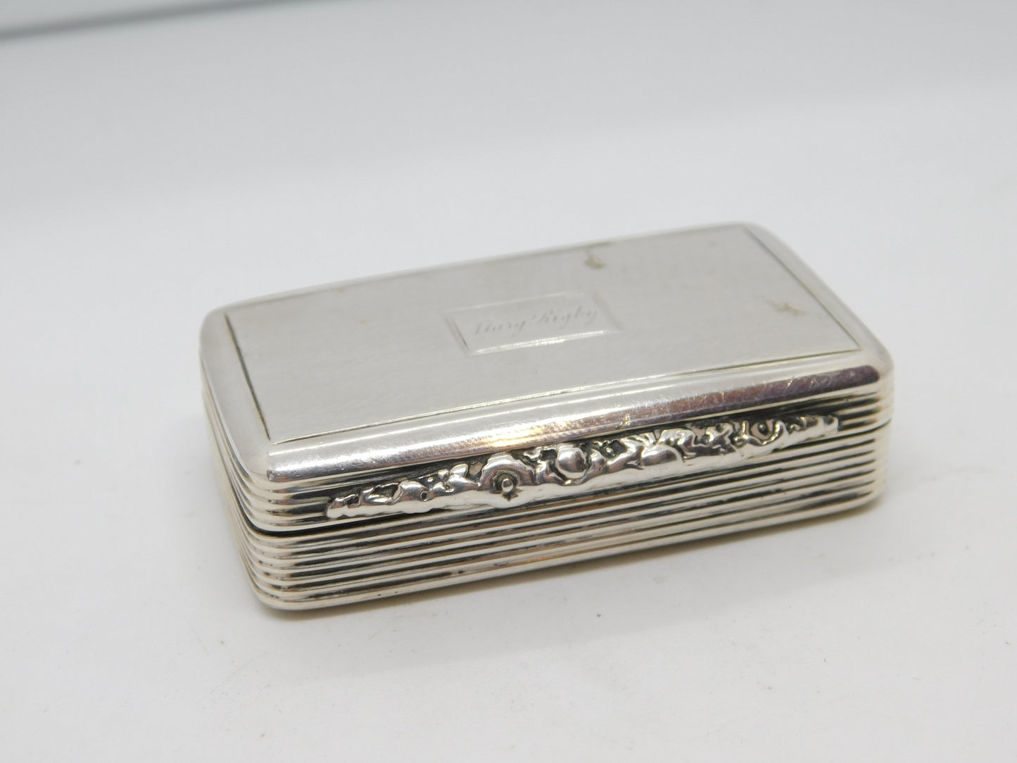 William IV Sterling Silver Snuff Box Antique 1832 Birmingham Thomas Spicer