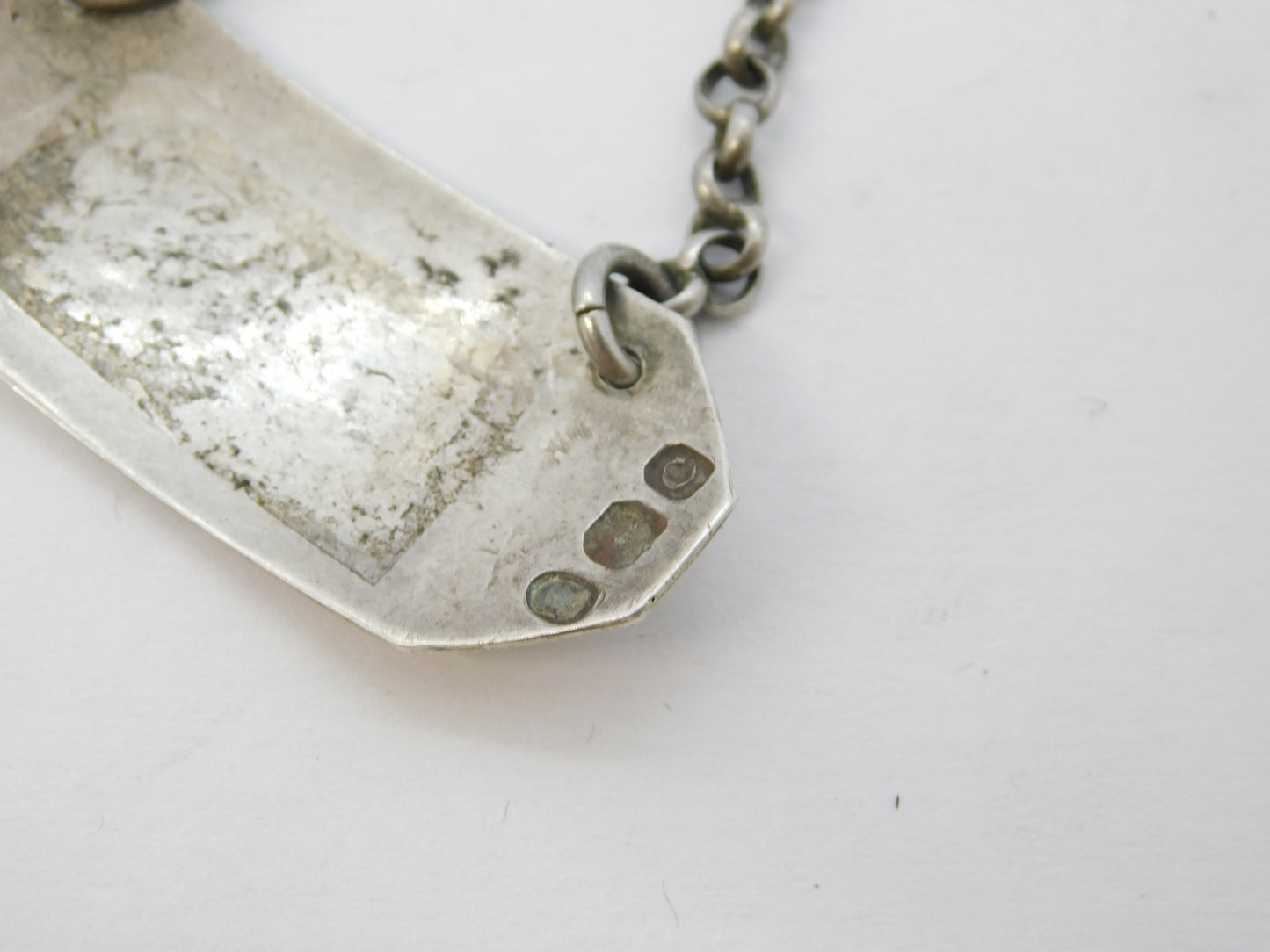 George III Sterling Silver Madeira Wine Decanter Label Antique 1798 London