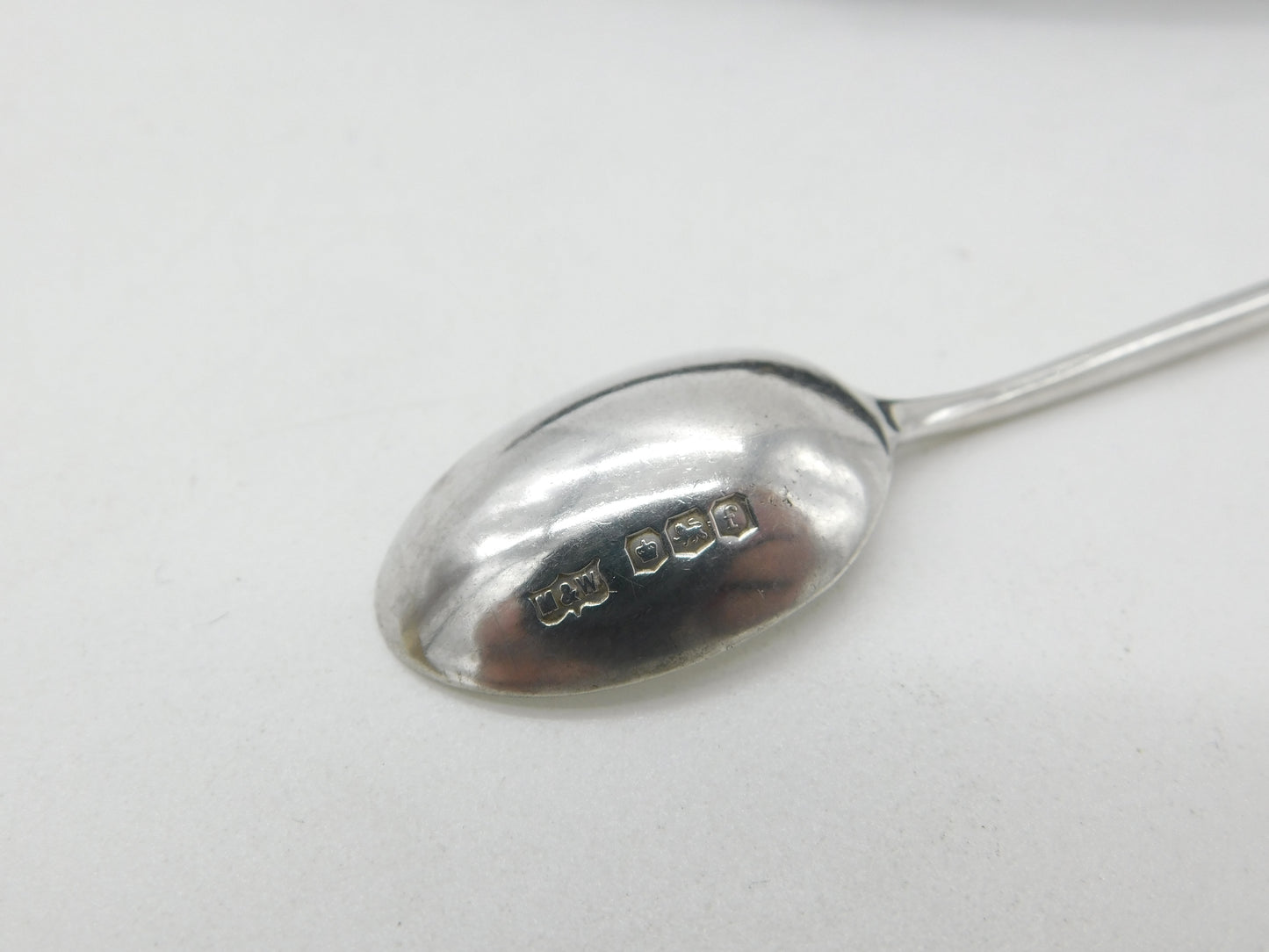 Boxed Set of Six Sterling Silver Seal Terminal Spoon 1923 Mappin & Webb Antique