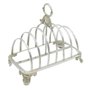 Early Victorian Sterling Silver Six-Part Toast Rack Antique 1839 Sheffield