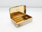 William IV Sterling Silver Snuff Box Antique 1832 Birmingham Thomas Spicer