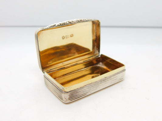 William IV Sterling Silver Snuff Box Antique 1832 Birmingham Thomas Spicer