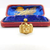 Photograph Camera English 9ct Yellow Gold Charm or Pendant Vintage 1972
