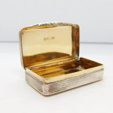 William IV Sterling Silver Snuff Box Antique 1832 Birmingham Thomas Spicer