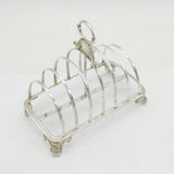 Early Victorian Sterling Silver Six-Part Toast Rack Antique 1839 Sheffield