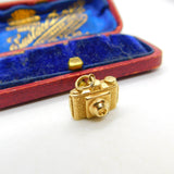 Photograph Camera English 9ct Yellow Gold Charm or Pendant Vintage 1972