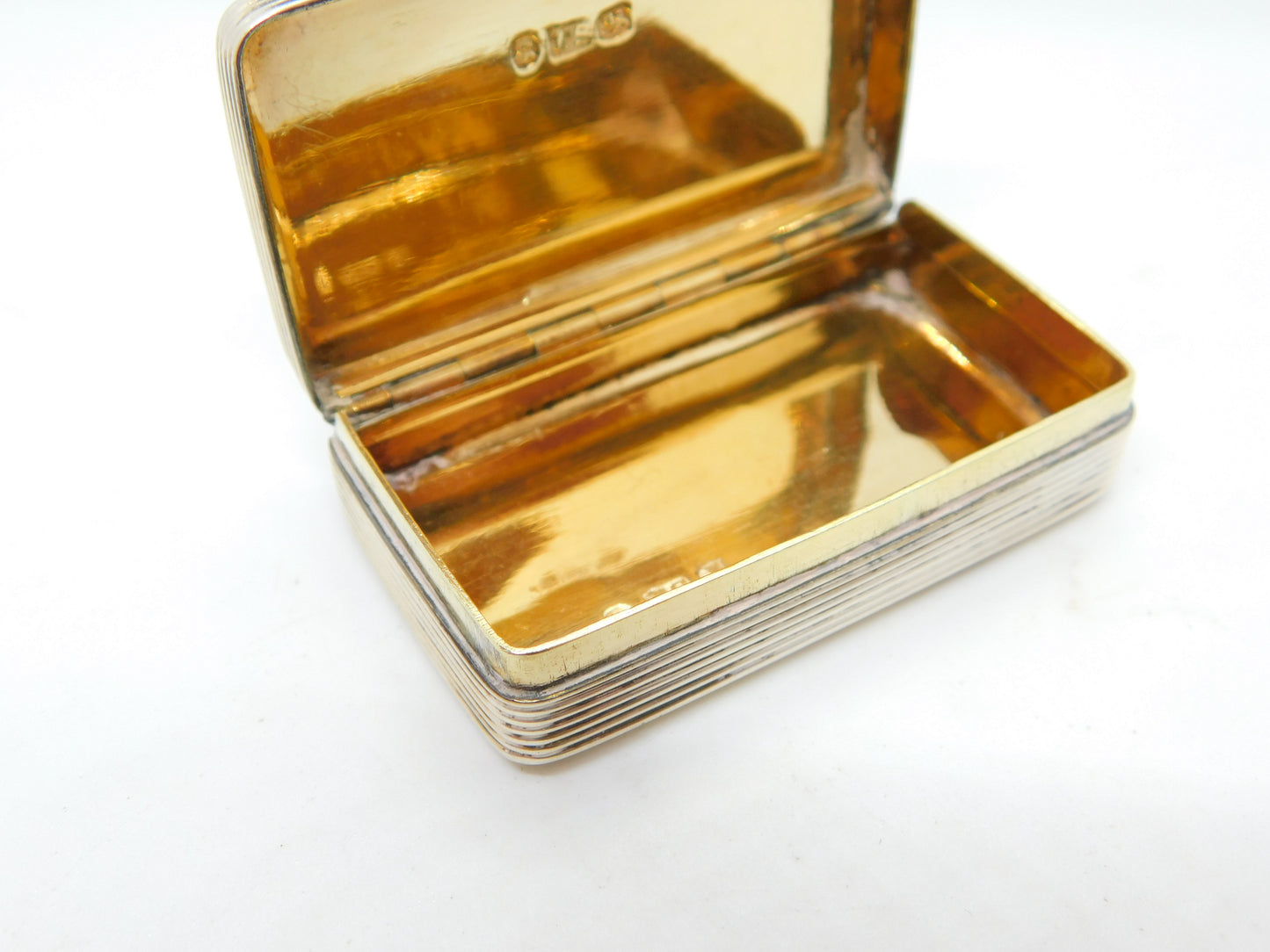 William IV Sterling Silver Snuff Box Antique 1832 Birmingham Thomas Spicer