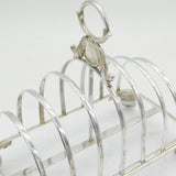 Early Victorian Sterling Silver Six-Part Toast Rack Antique 1839 Sheffield
