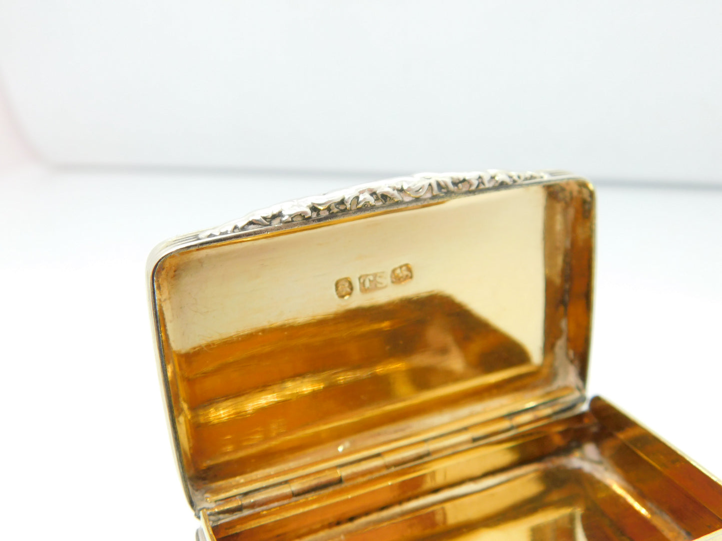 William IV Sterling Silver Snuff Box Antique 1832 Birmingham Thomas Spicer