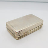 William IV Sterling Silver Snuff Box Antique 1832 Birmingham Thomas Spicer