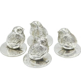 Sampson Mordan Edwardian Boxed Sterling Silver Baby Chick Place Settings Antique Chester