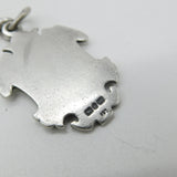 Victorian Sterling Silver Graduating Albert Watch Chain with Fob 1886 Antique