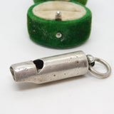 Edwardian Sterling Silver Whistle Fob Pendant Antique 1906 Birmingham