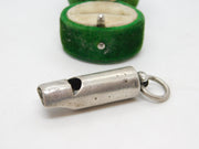Edwardian Sterling Silver Whistle Fob Pendant Antique 1906 Birmingham