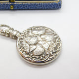 Victorian Sterling Silver Miniature Chatelaine Mirror Fob Antique 1899 Birmingham