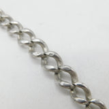 Victorian Sterling Silver Graduating Albert Watch Chain with Fob 1886 Antique