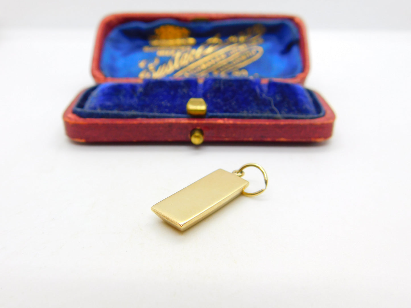 Bullion Bar 9ct Yellow Gold Ingot Pendant or Charm Vintage 1979 London