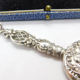 Victorian Sterling Silver Miniature Chatelaine Mirror Fob Antique 1899 Birmingham