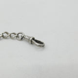 Victorian Sterling Silver Graduating Albert Watch Chain with Fob 1886 Antique