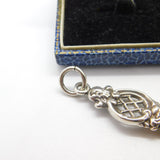 Victorian Sterling Silver Miniature Chatelaine Mirror Fob Antique 1899 Birmingham