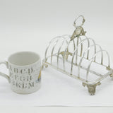 Early Victorian Sterling Silver Six-Part Toast Rack Antique 1839 Sheffield