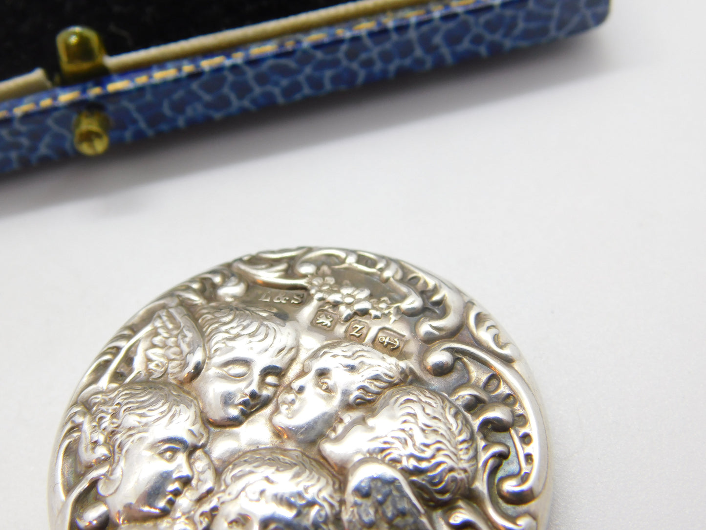 Victorian Sterling Silver Miniature Chatelaine Mirror Fob Antique 1899 Birmingham