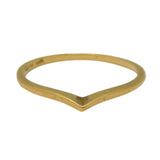 10ct Yellow Gold Wishbone Stacking Band Ring Vintage c1970 Size N UK