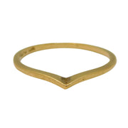 10ct Yellow Gold Wishbone Stacking Band Ring Vintage c1970 Size N UK