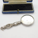 Victorian Sterling Silver Miniature Chatelaine Mirror Fob Antique 1899 Birmingham