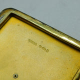 Sterling Silver, Yellow-Black Enamel, Marcasite Ladies Cigarette Case Antique 1930 London
