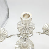Pair of Large Mexican Cast Sterling Silver Candelabras Juvento Lopez Reyes 2.51kg Mexico City c1930