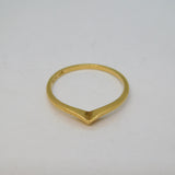 10ct Yellow Gold Wishbone Stacking Band Ring Vintage c1970 Size N UK