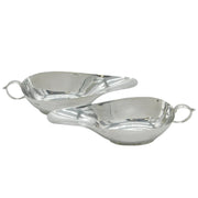 Pair of Sterling Silver Elongated Sauce Boats Antique 1934 Birmingham Art Deco