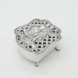 Edwardian Sterling Silver Regency Couple Pattern Potpourri Box 1904 Birmingham
