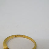 10ct Yellow Gold Wishbone Stacking Band Ring Vintage c1970 Size N UK