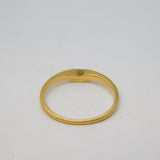 10ct Yellow Gold Wishbone Stacking Band Ring Vintage c1970 Size N UK