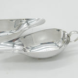 Pair of Sterling Silver Elongated Sauce Boats Antique 1934 Birmingham Art Deco