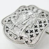 Edwardian Sterling Silver Regency Couple Pattern Potpourri Box 1904 Birmingham