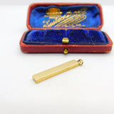 English 9ct Yellow Gold 1977 Bullion Bar Pendant or Charm Vintage London