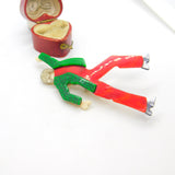 Lea Stein Paris Marked Disco Dancer Brooch Pin Vintage c1960