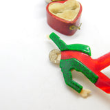 Lea Stein Paris Marked Disco Dancer Brooch Pin Vintage c1960