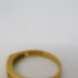 9ct Yellow Gold, Sapphire & Diamond Half-Eternity Ring Vintage 1994 Birmingham