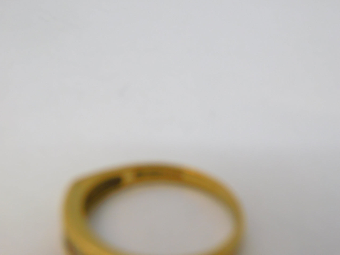 9ct Yellow Gold, Sapphire & Diamond Half-Eternity Ring Vintage 1994 Birmingham
