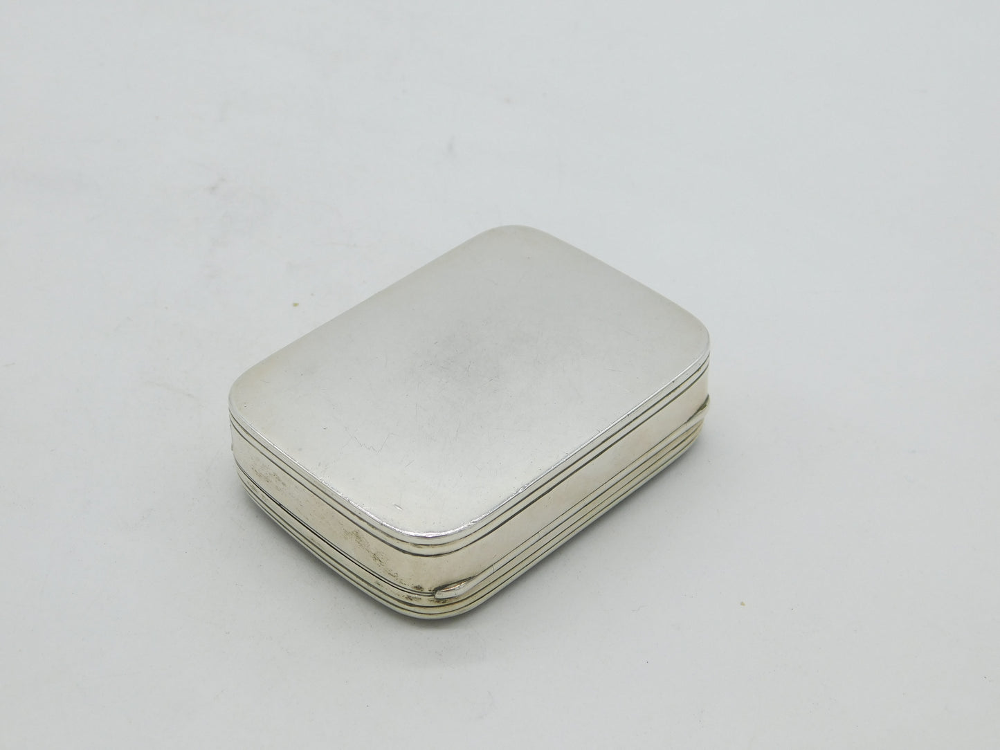 George III Scottish Perth Sterling Silver Agate Topped Snuff Box Antique c1800