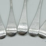 Queen Anne Set of Six Britannia Standard Silver Tablespoons Antique 1711 London John Ladyman