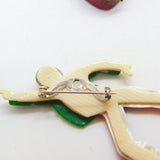 Lea Stein Paris Marked Disco Dancer Brooch Pin Vintage c1960