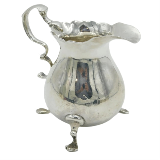George II Sterling Silver Baluster Cream Jug Antique 1750 London