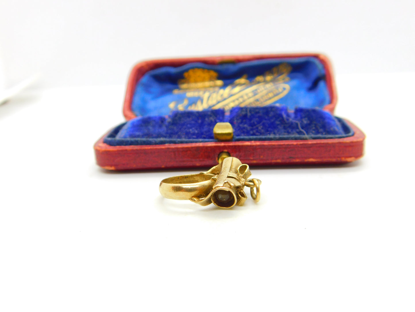 Marriage Licence 9ct Yellow Gold Charm or Pendant with Stanhope Vintage 1965